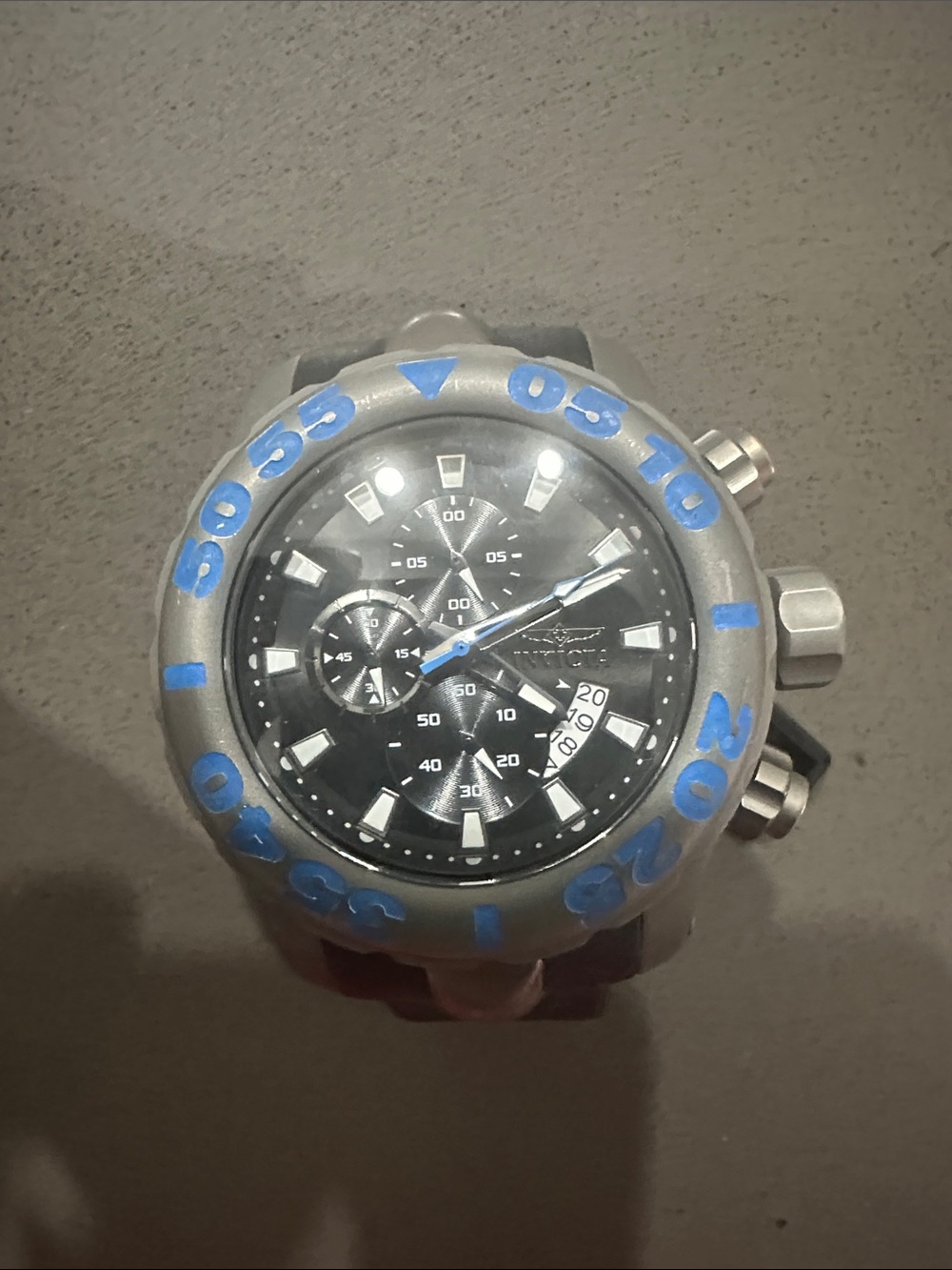 Invicta Chronograph Sport Watch with Blue Accent